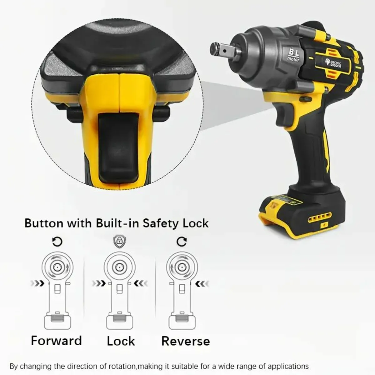 1000N.M Brushless Cordless Electric Wrench - Image 3