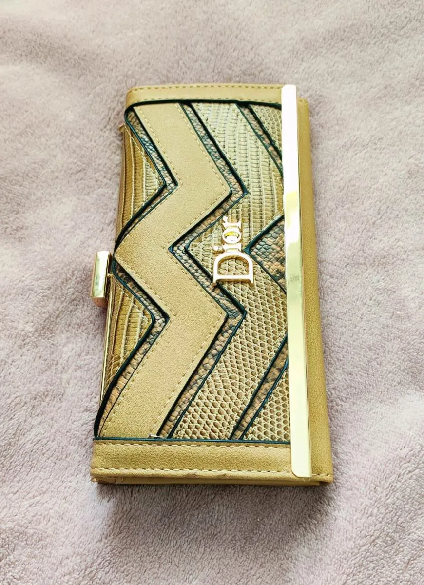 Women's Brown Wallet in Dior Style - Image 2