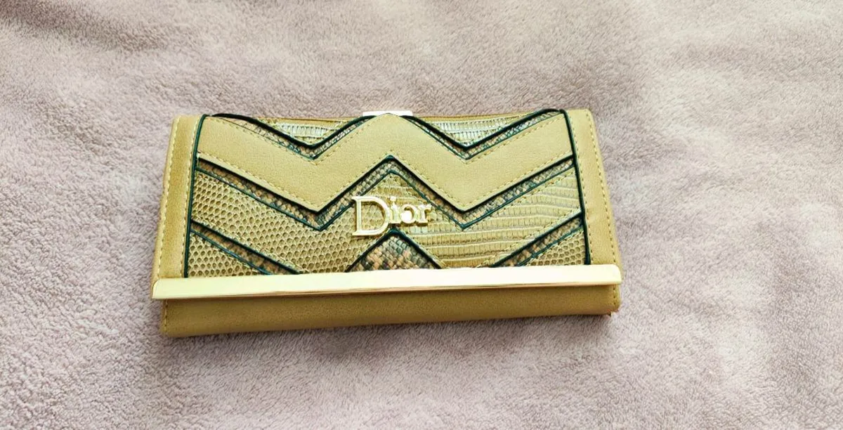 Women's Brown Wallet in Dior Style - Image 3