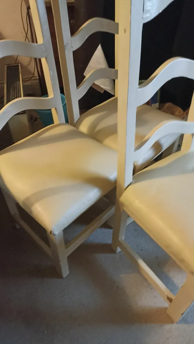 Set of Three Painted Pine Chairs - Image 2