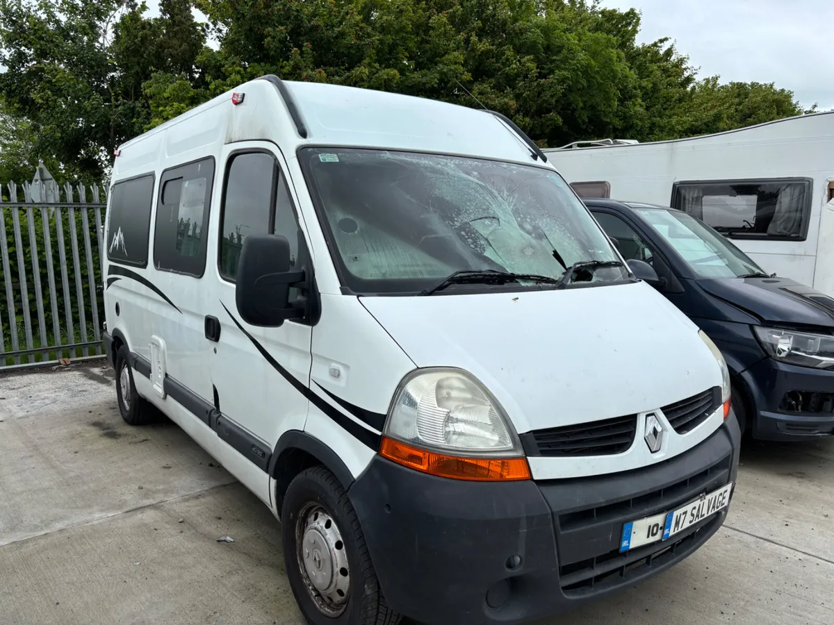 10 Renault Master Camper Fire Damage - Image 2