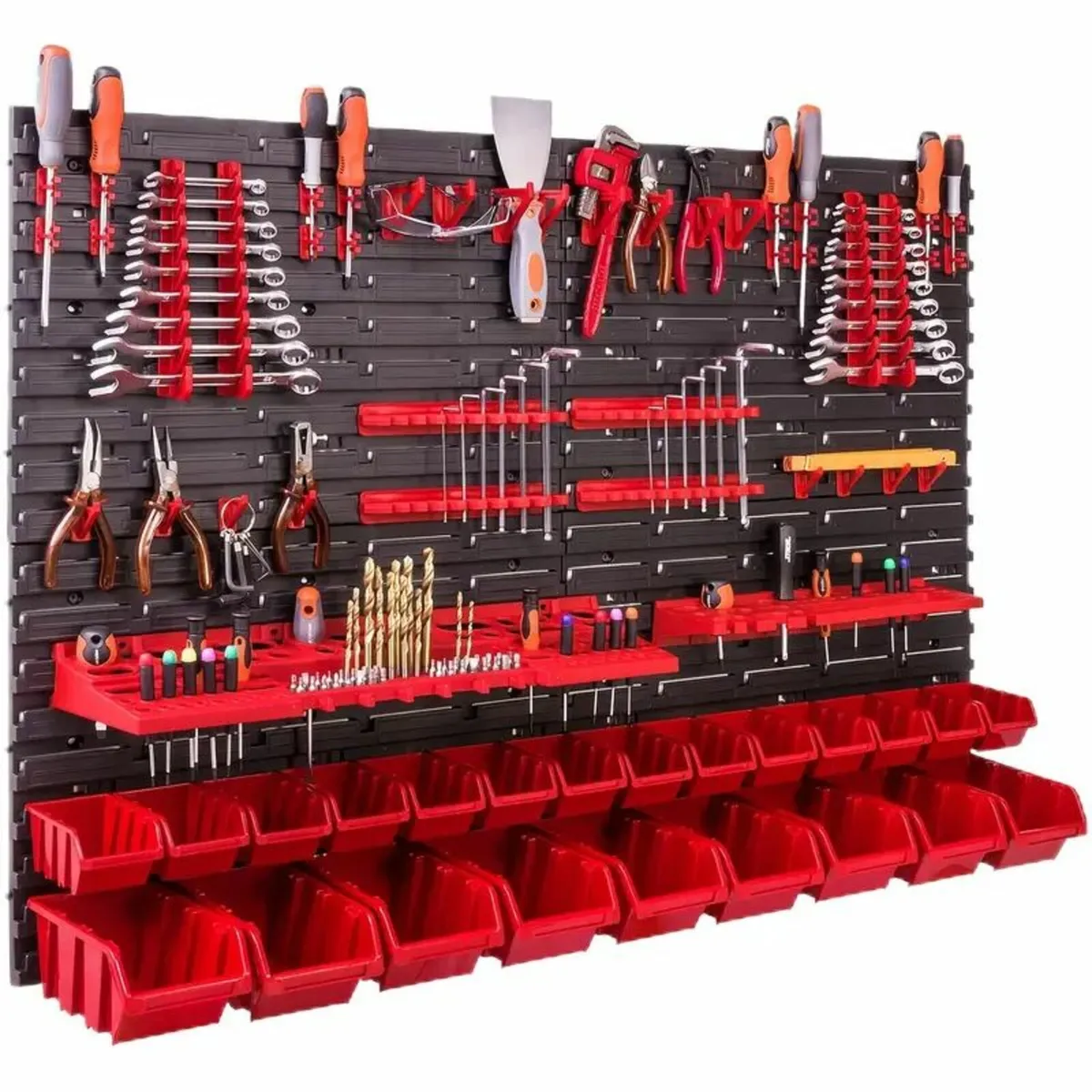 69pcs wall storage system 115 x 78cm, tool rack - Image 1