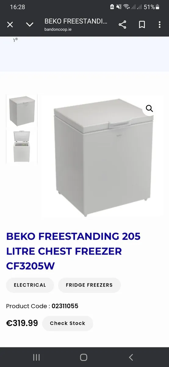 Beko chest freezer - Image 2