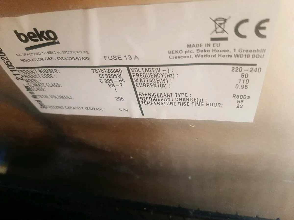 Beko chest freezer - Image 3