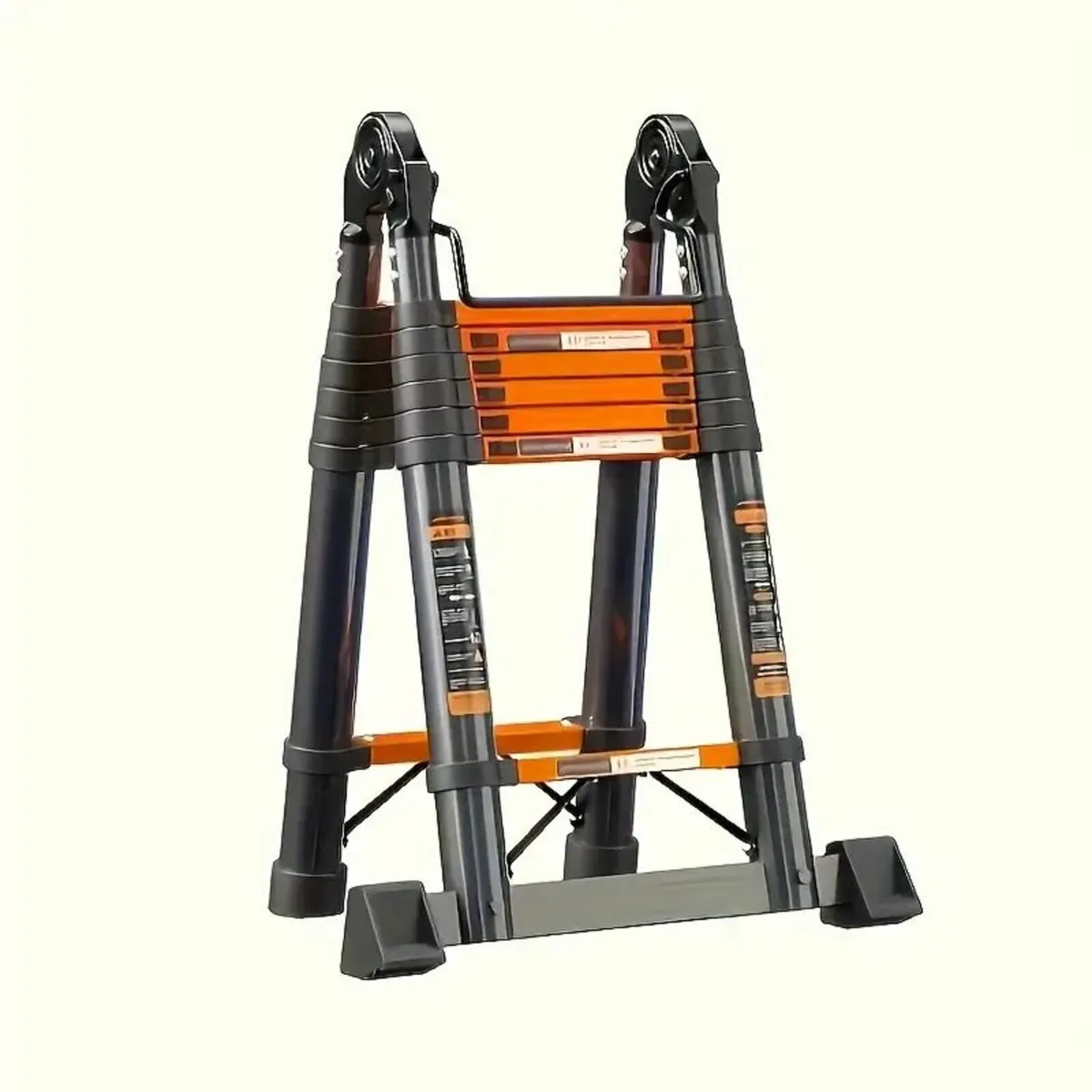 Foldable Heavy-Duty Carbon Steel Telescopic Ladder - Image 3