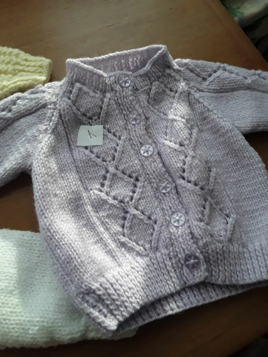 Selection of hand knitted brand new baby cardigans - Image 4