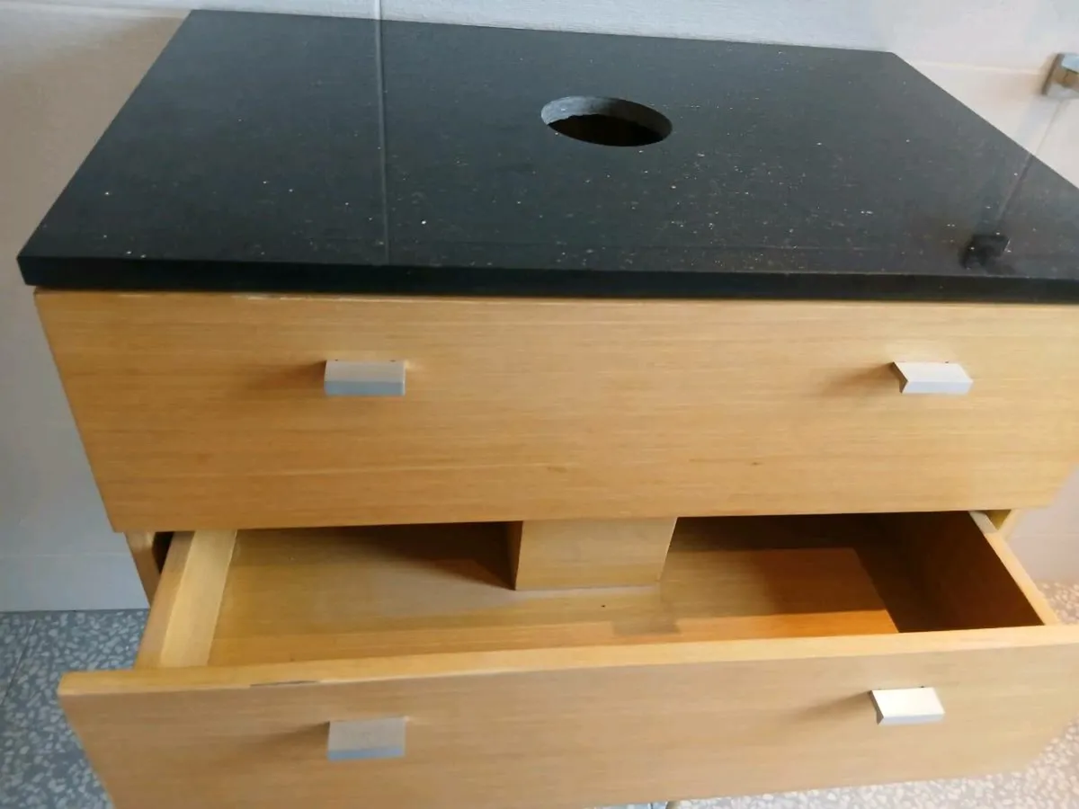 New. Granite and Oak bathroom unit - Image 1
