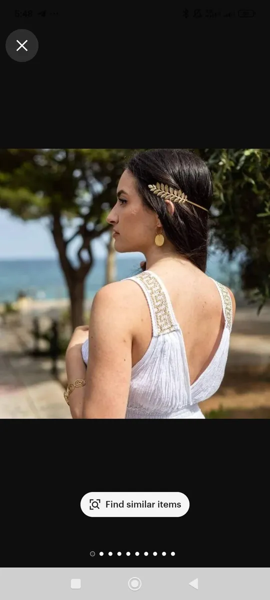 Gold Bohemian Greek-Style Head Tiara - Image 1