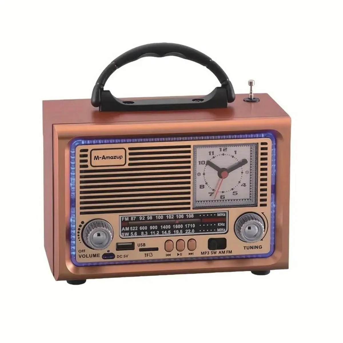 Vintage-Style Portable Radio - Image 2