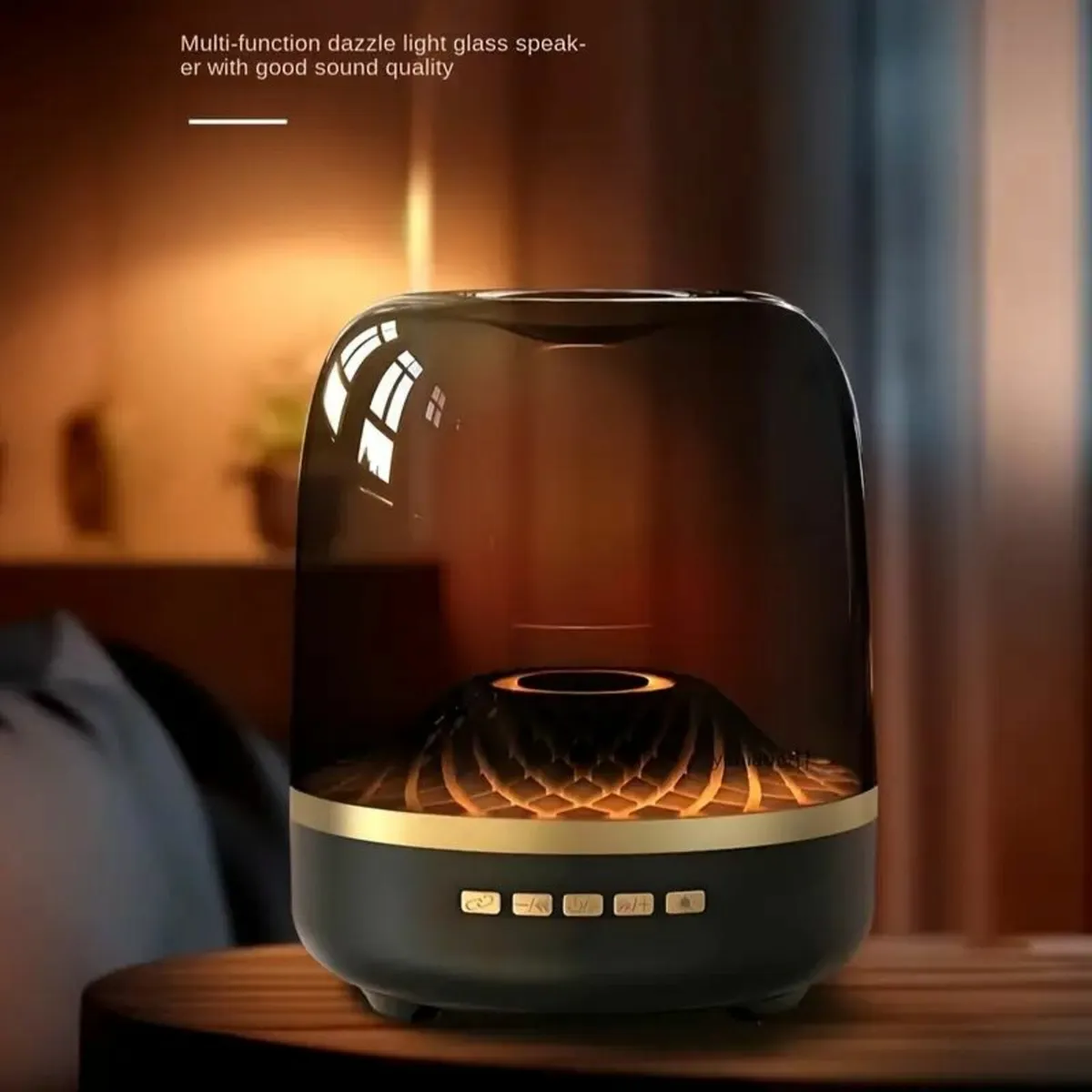 Sleek Black Wireless Mini Stereo Speaker - Image 1