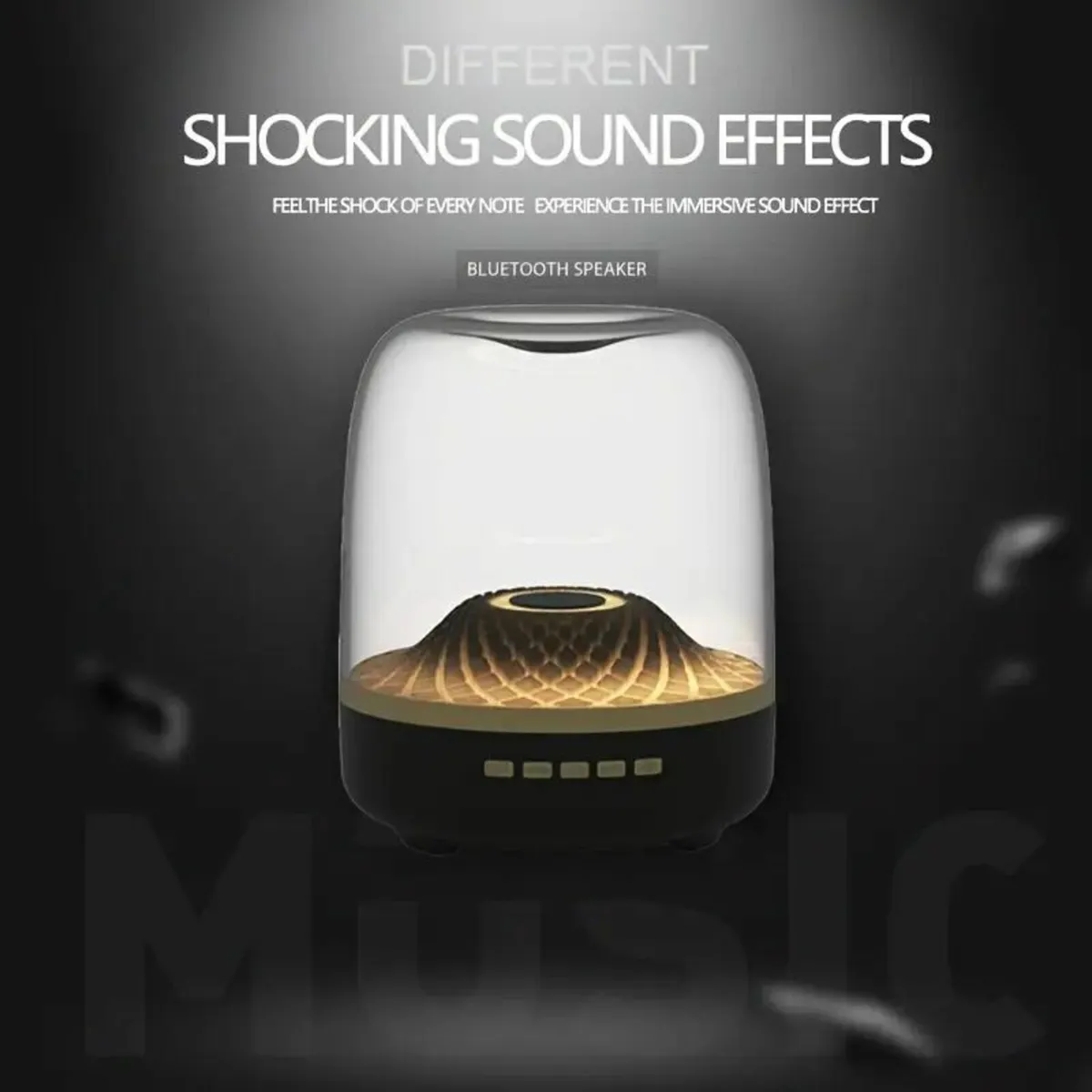 Sleek Black Wireless Mini Stereo Speaker - Image 3
