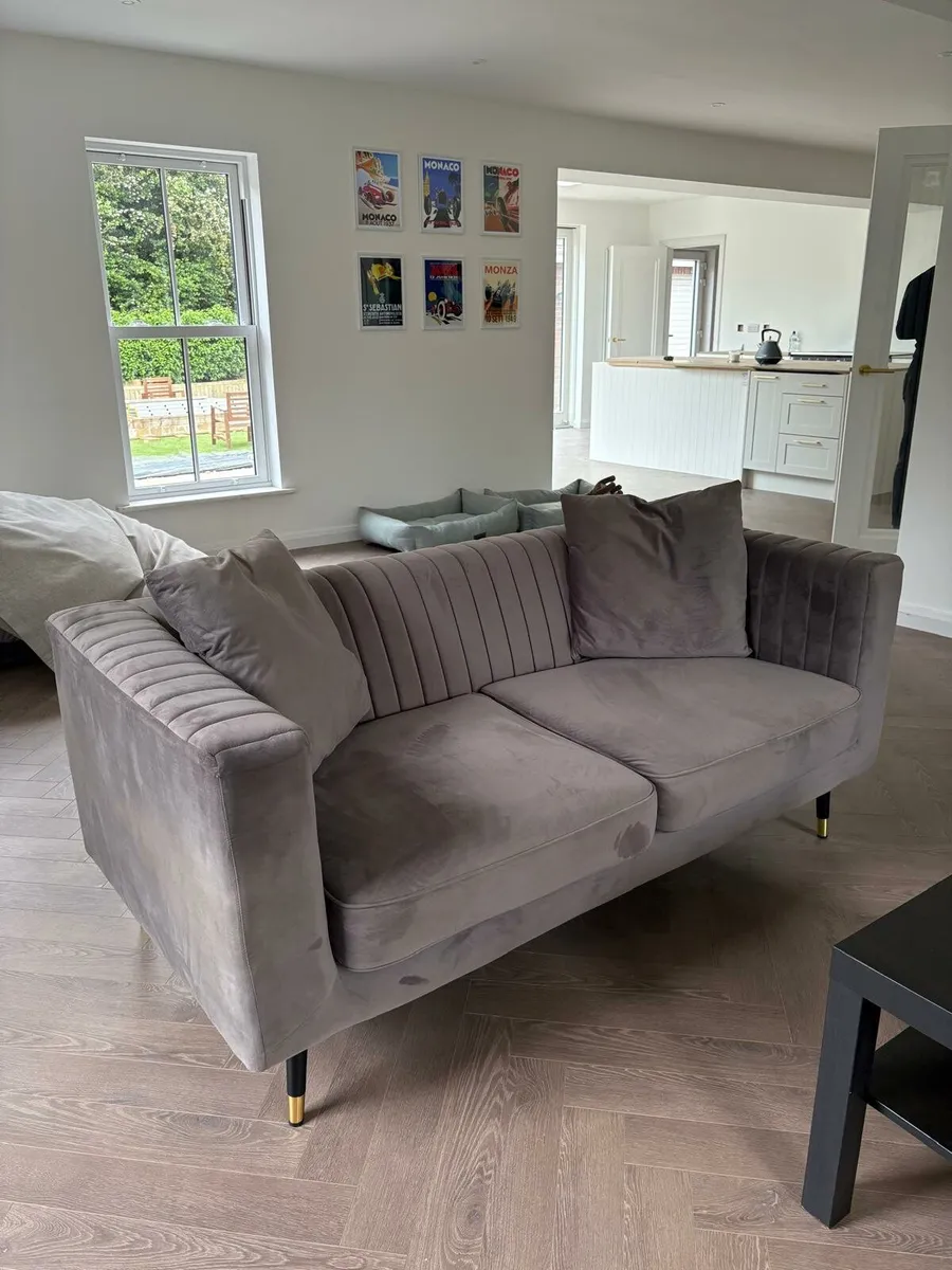 2x 2 Seater Mink Couches - Image 1