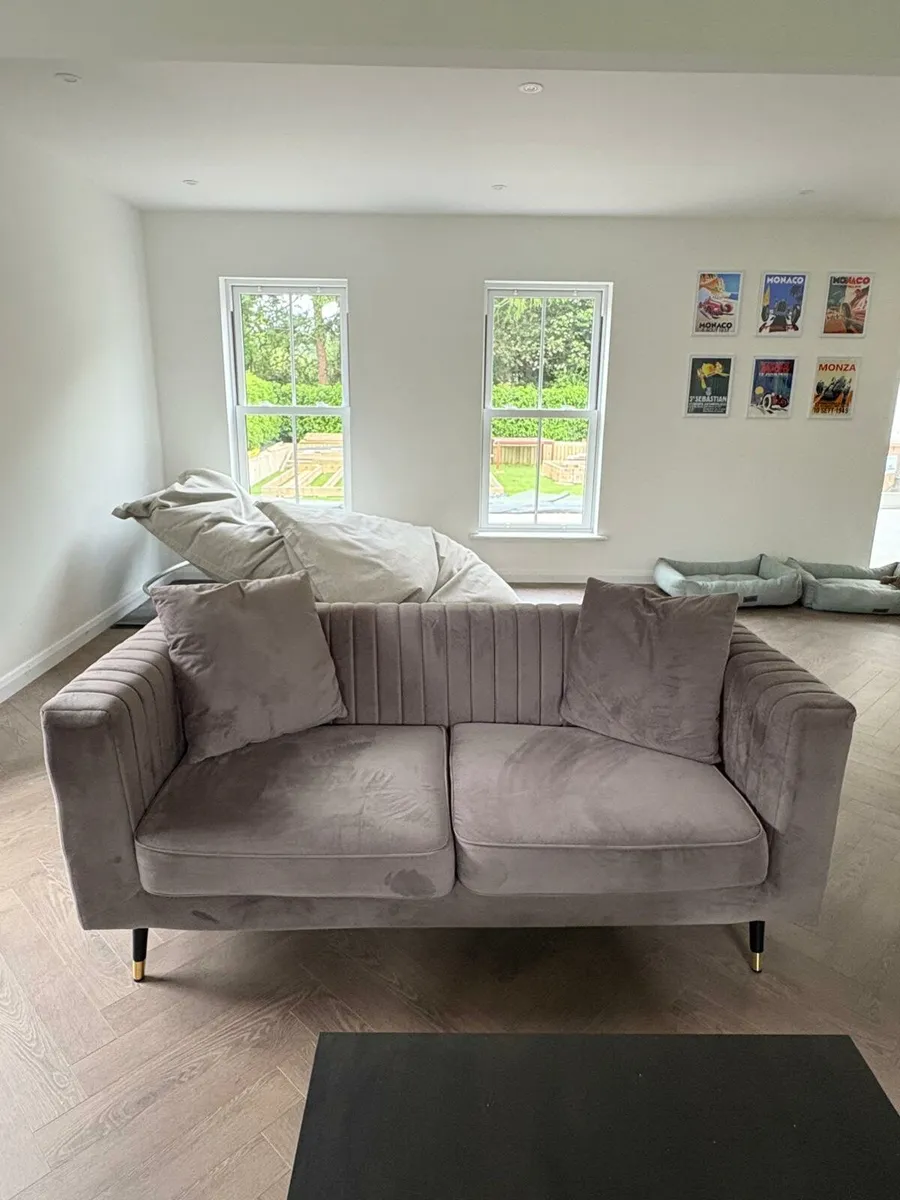 2x 2 Seater Mink Couches - Image 2