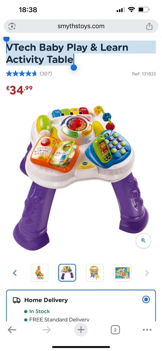 VTech Baby Play & Learn Activity Table - Image 1