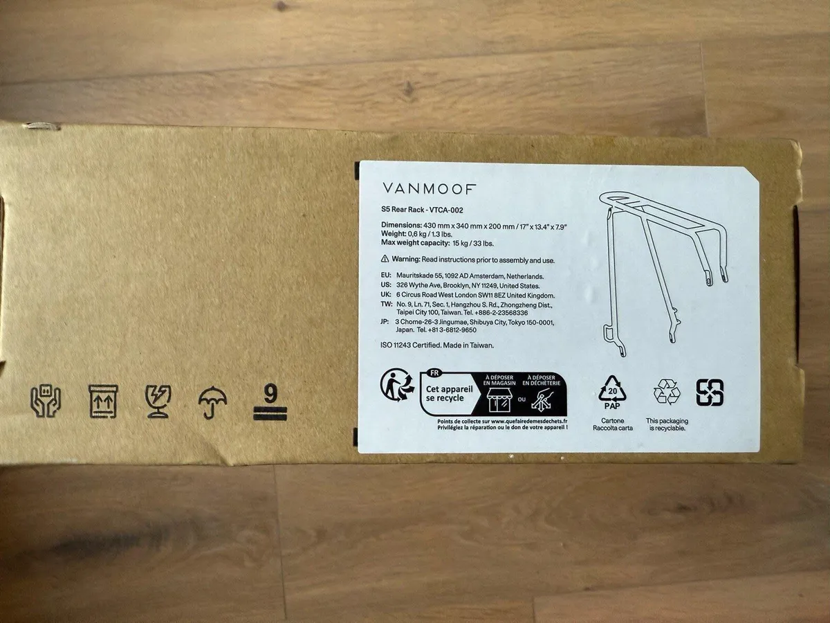 Vanmoof - rear rack for S5 Model - Image 1