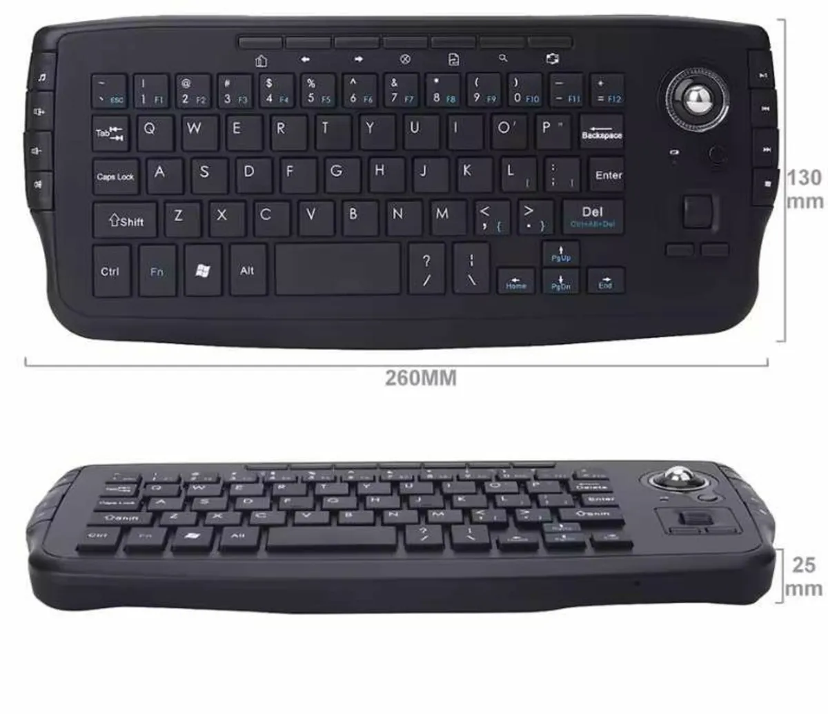 Mini Ergonomic Keyboard Trackball Air Mouse - Image 1