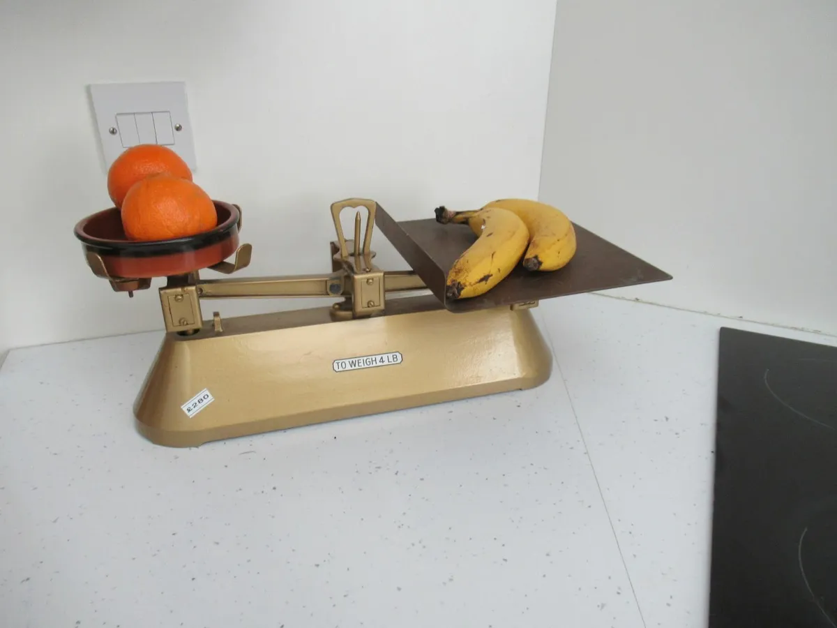 Antique Bankers weighing scales GOLD Vintage RARE - Image 3