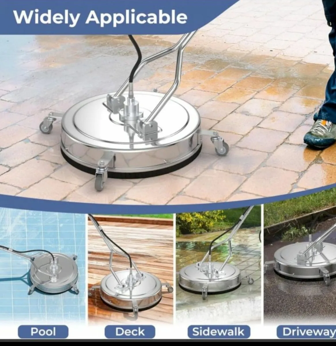 Ground Surface Cleaner 21" Pressure Power Washer - Image 2