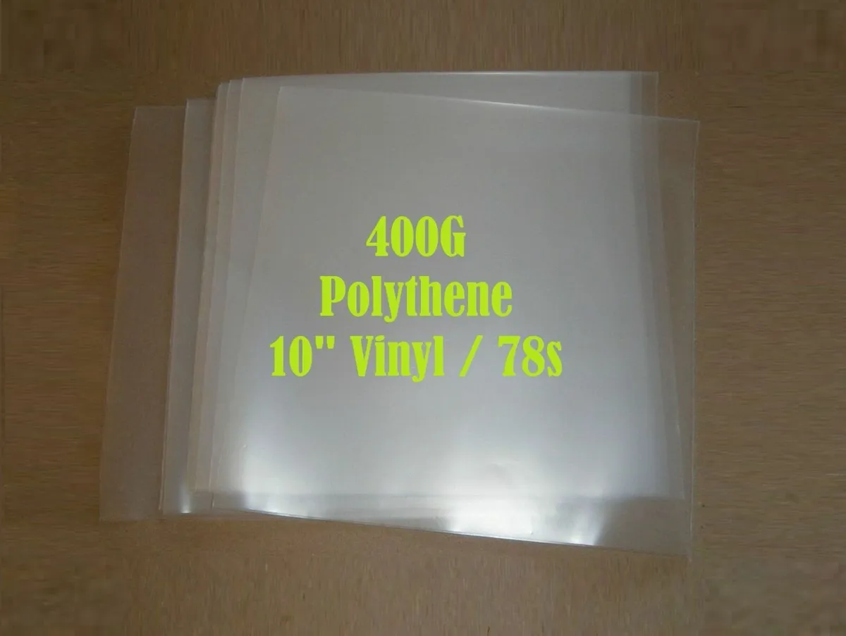 10" Vinyl Record Plastic Cover Outer 78s Sleeves - Image 1