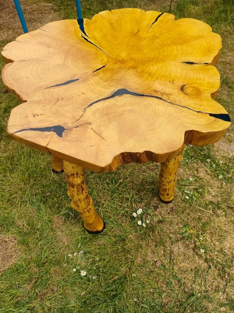 solid wood trunk table - Image 4