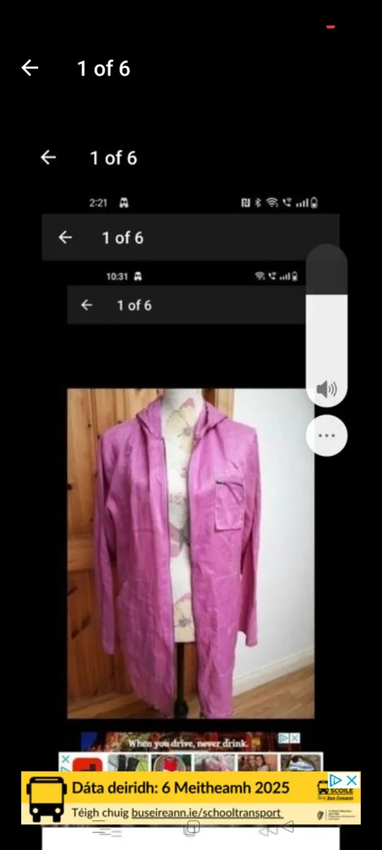 Sasha 100% cotton pink lightweight Jacket, new nev - Image 1