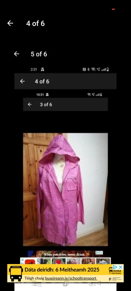 Sasha 100% cotton pink lightweight Jacket, new nev - Image 4