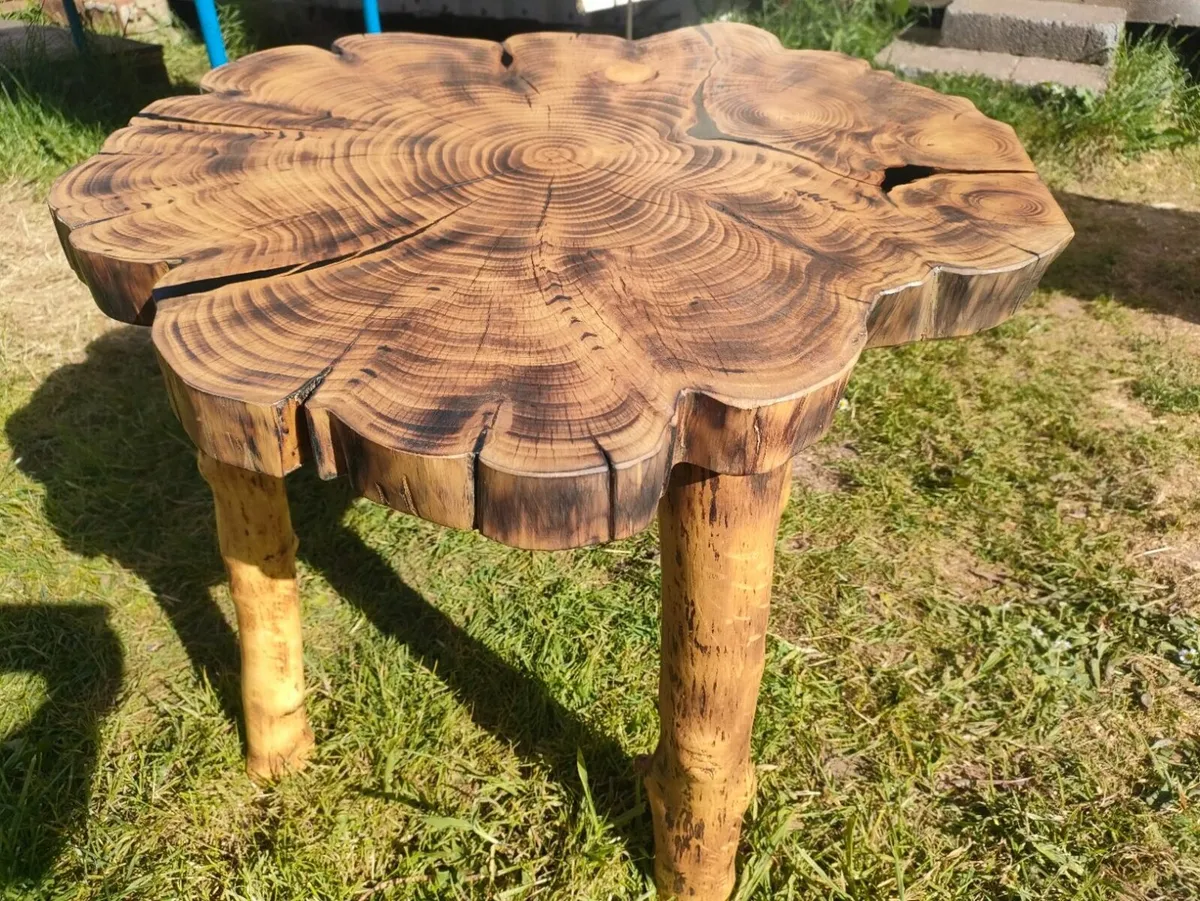 solid wood trunk table - Image 1