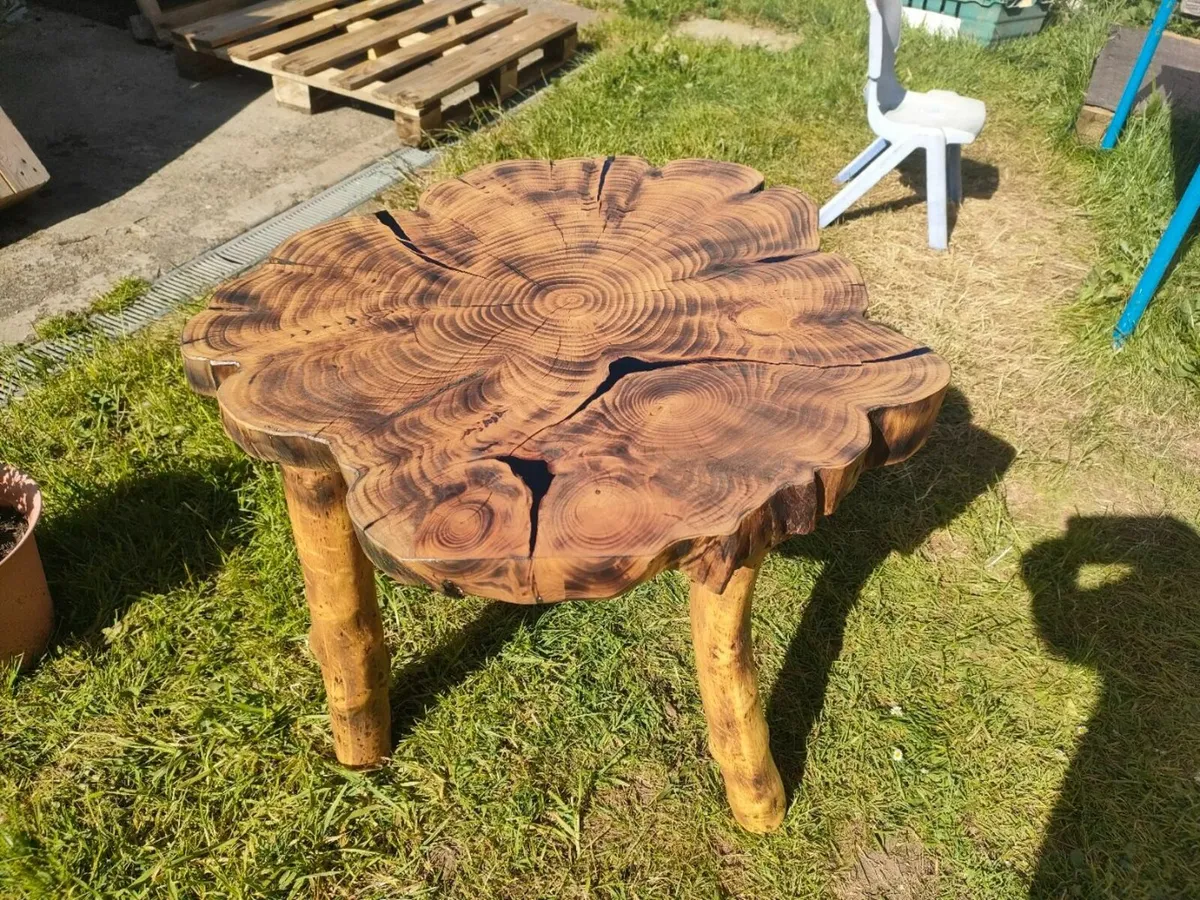 solid wood trunk table - Image 4
