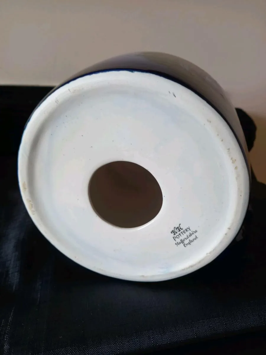 Cobalt Blue Pottery Kettle - Image 3