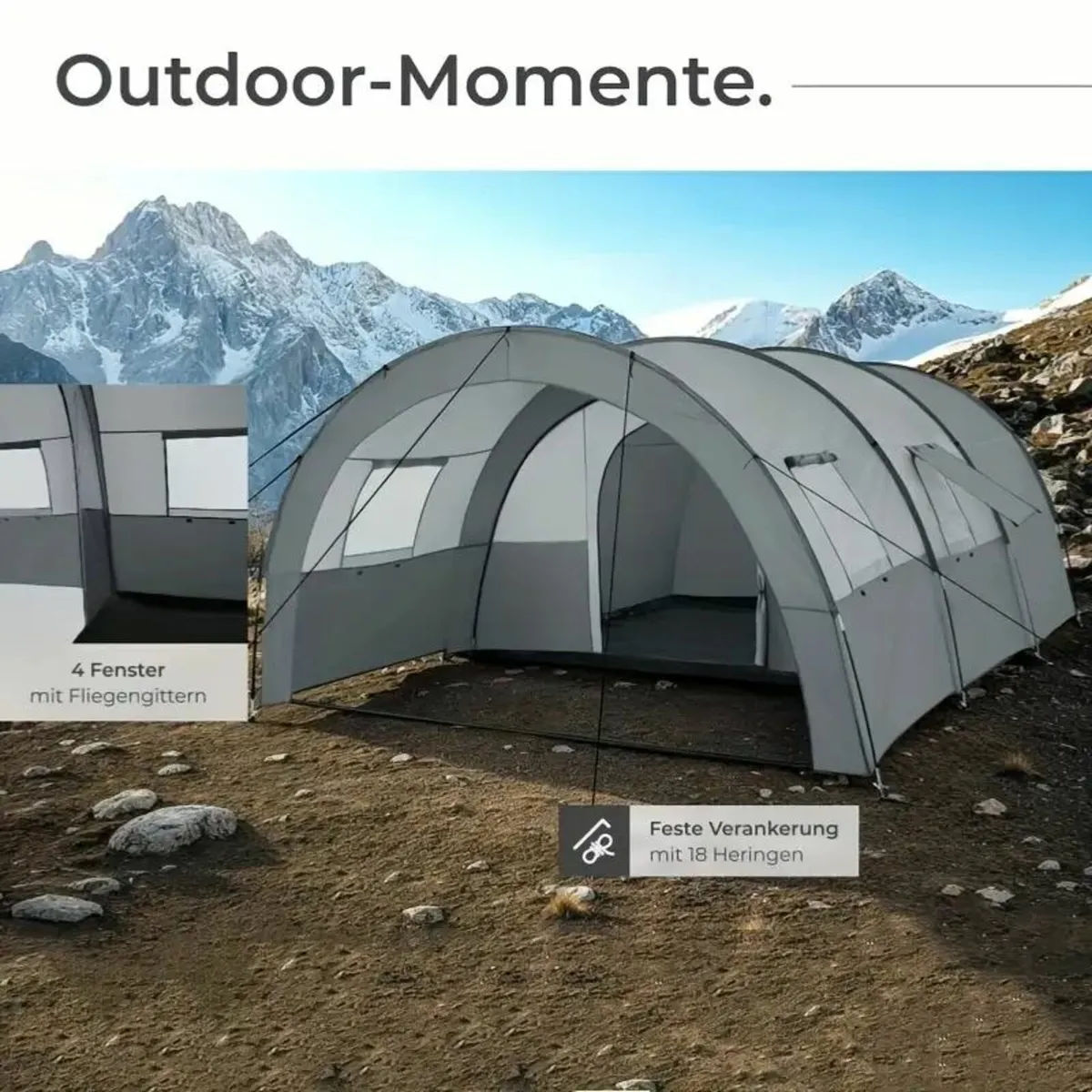 Extra Large 8-Person Family Camping Tent - Image 1