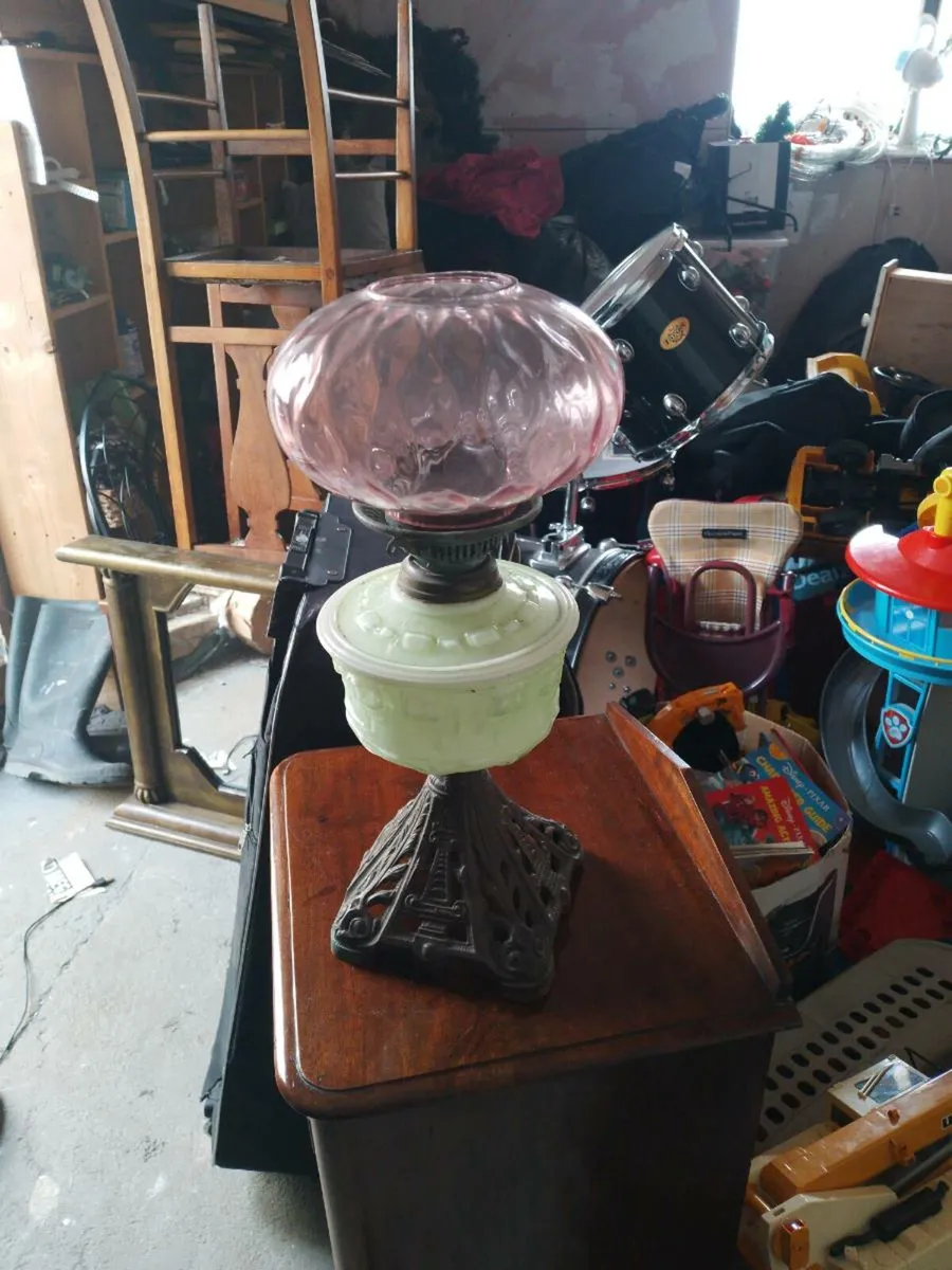 2 chairs and locker  and oil lamp - Image 2