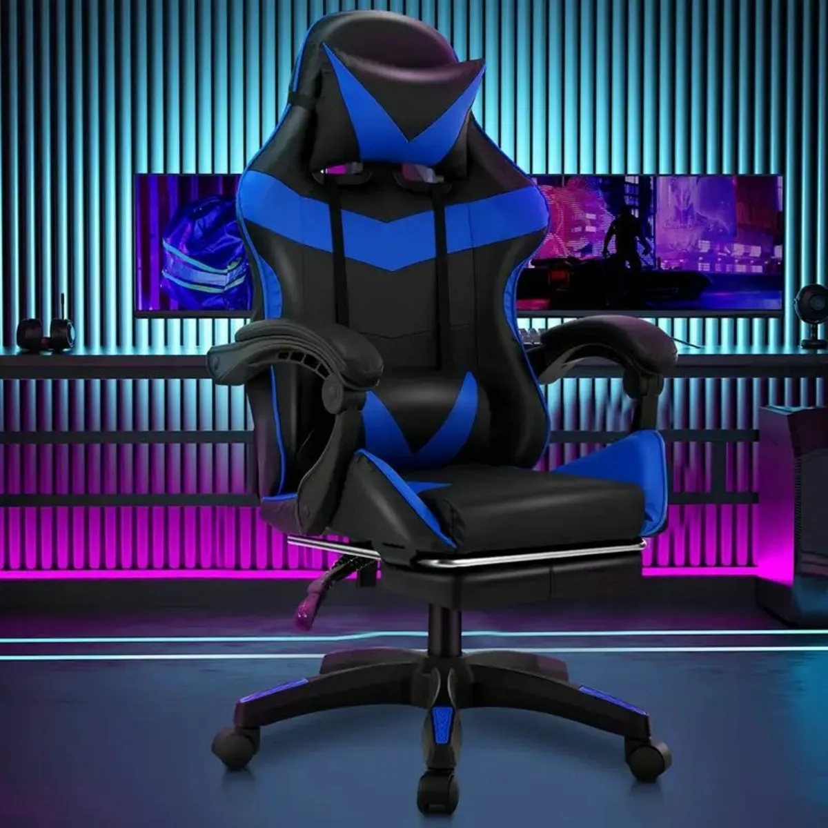 Gaming Chair With Footrest Office Desk - Image 3