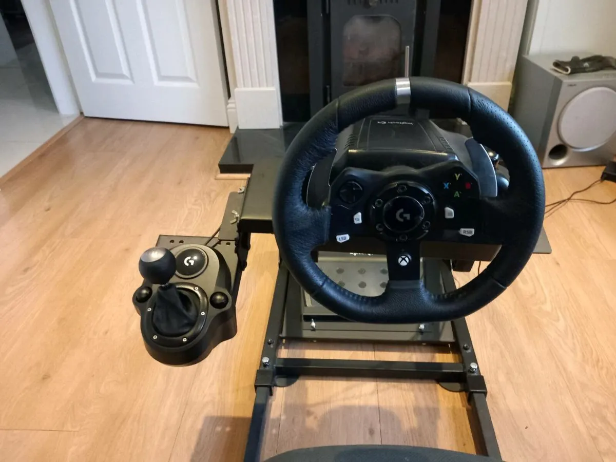 Logitech steering wheel, peddles and real car seat - Image 3