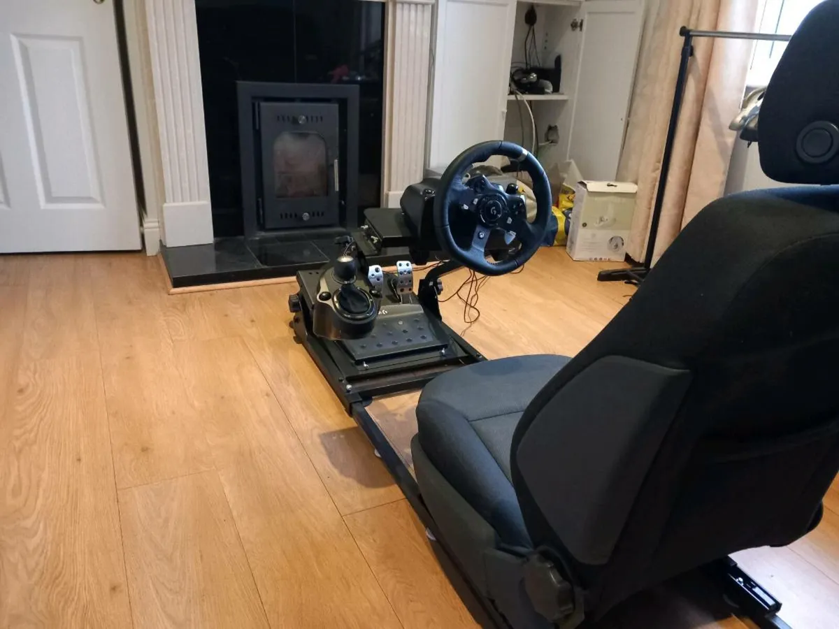 Logitech steering wheel, peddles and real car seat - Image 4