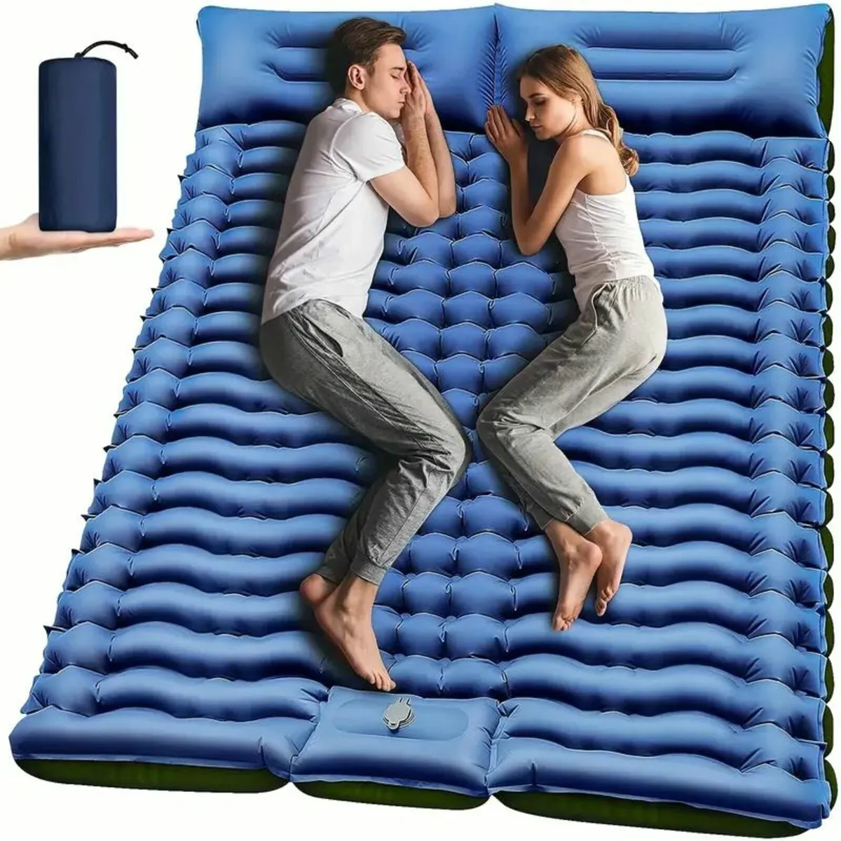 2-Person Self-Inflating Camping Mattress & Pillow - Image 1