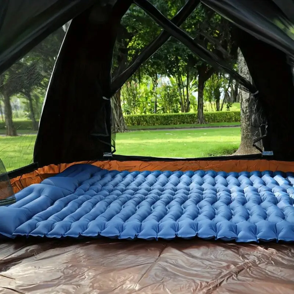2-Person Self-Inflating Camping Mattress & Pillow - Image 2