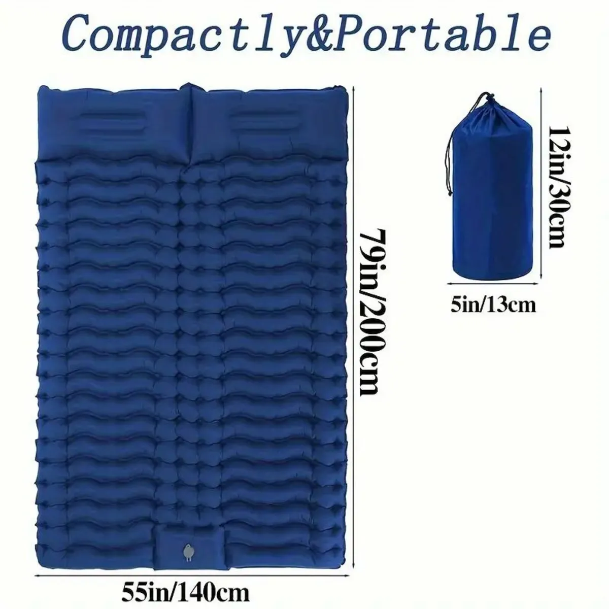 2-Person Self-Inflating Camping Mattress & Pillow - Image 3