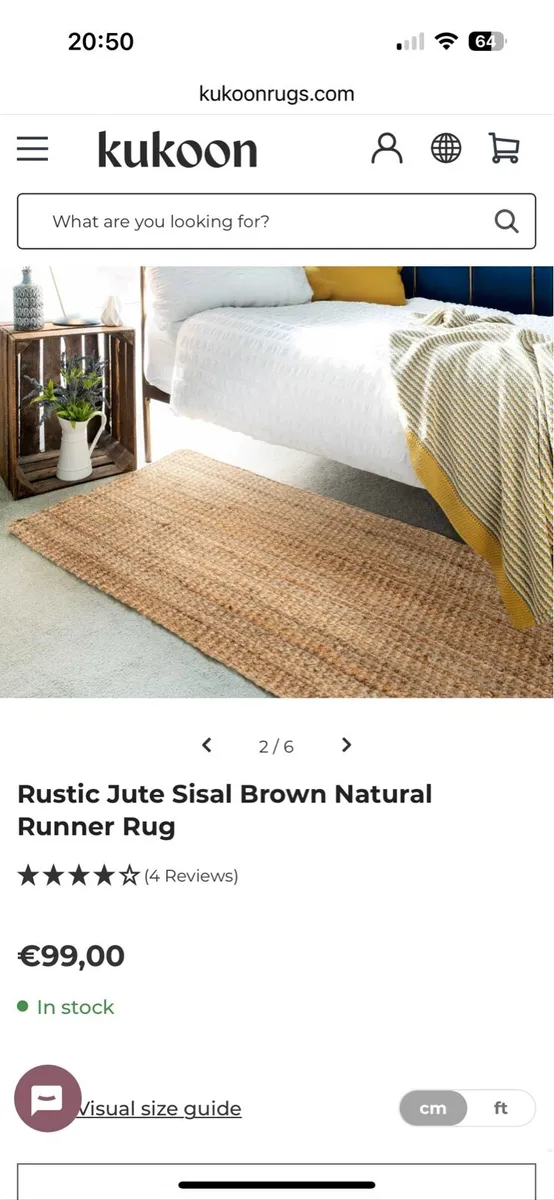 Jute rug : runner - Image 2