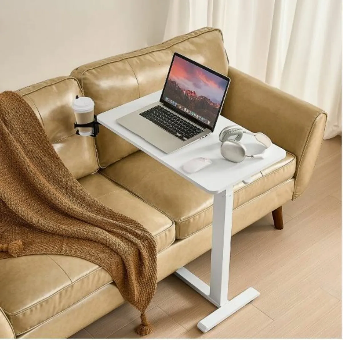 Overbed Table Mobile Bed Side Desk - Image 3