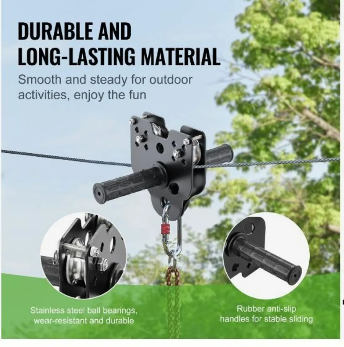 Zipline Kit for Kids and Adult, 120 ft Zip - Image 3