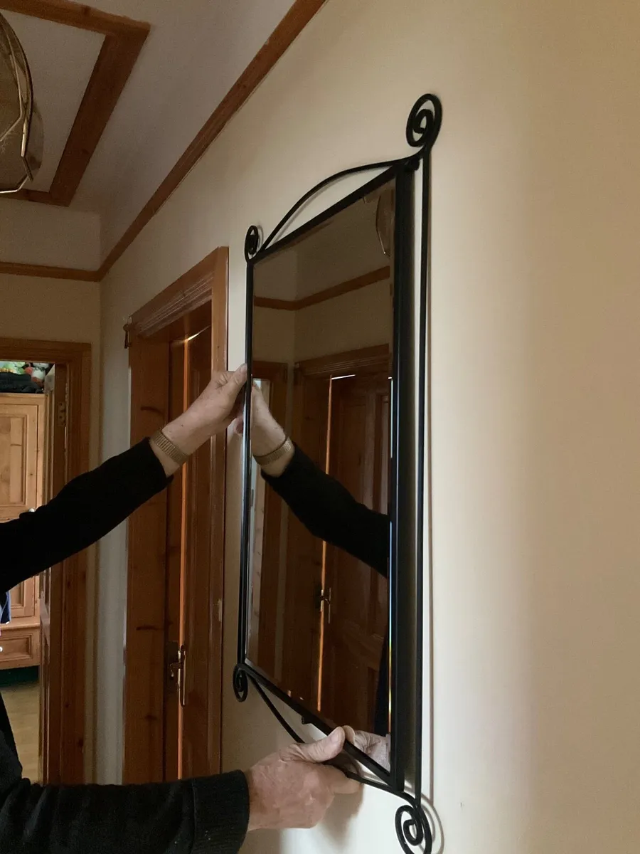 Ornate Cast Iron Mirror - Image 1