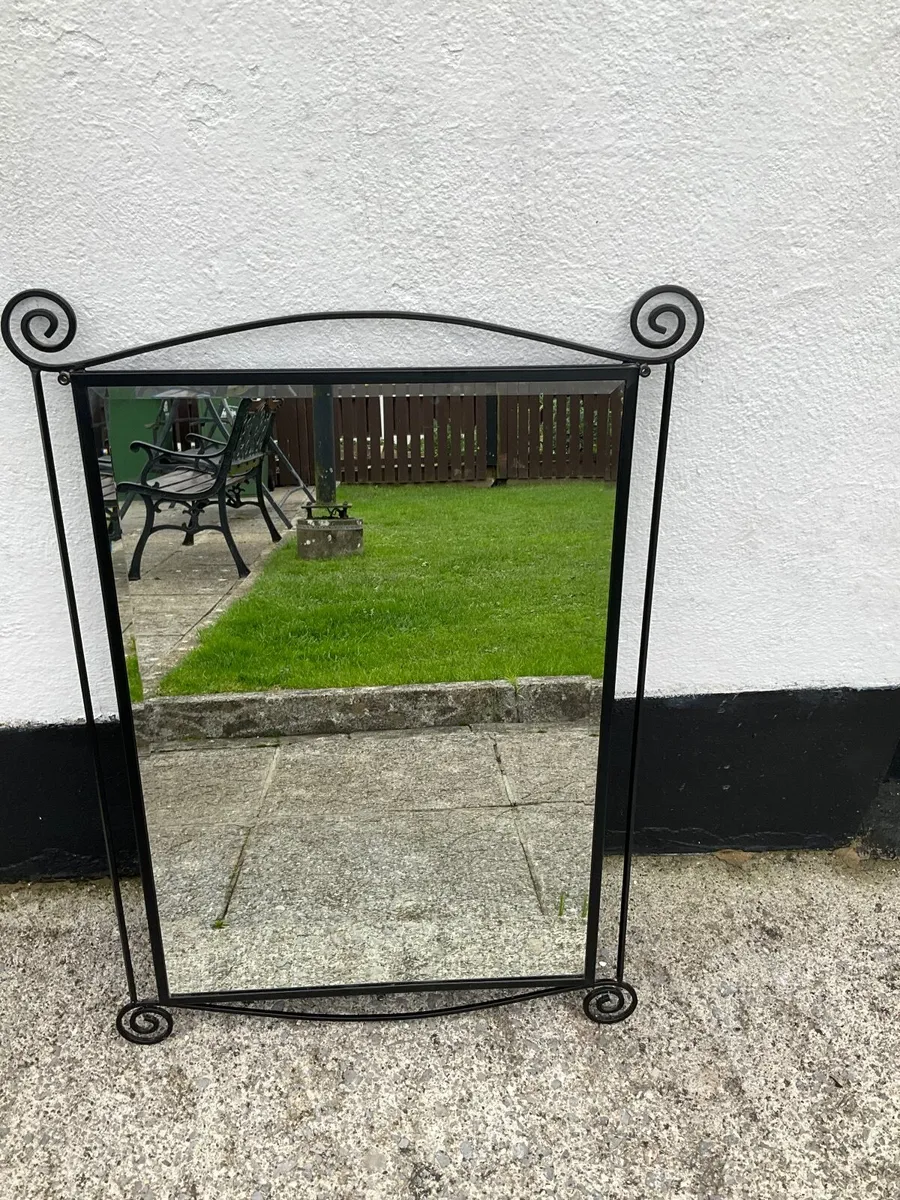 Ornate Cast Iron Mirror - Image 3