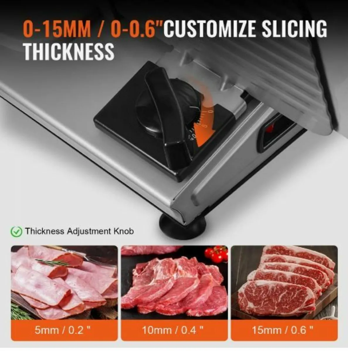 Meat Slicer, 180W Electric Deli Food - Image 3