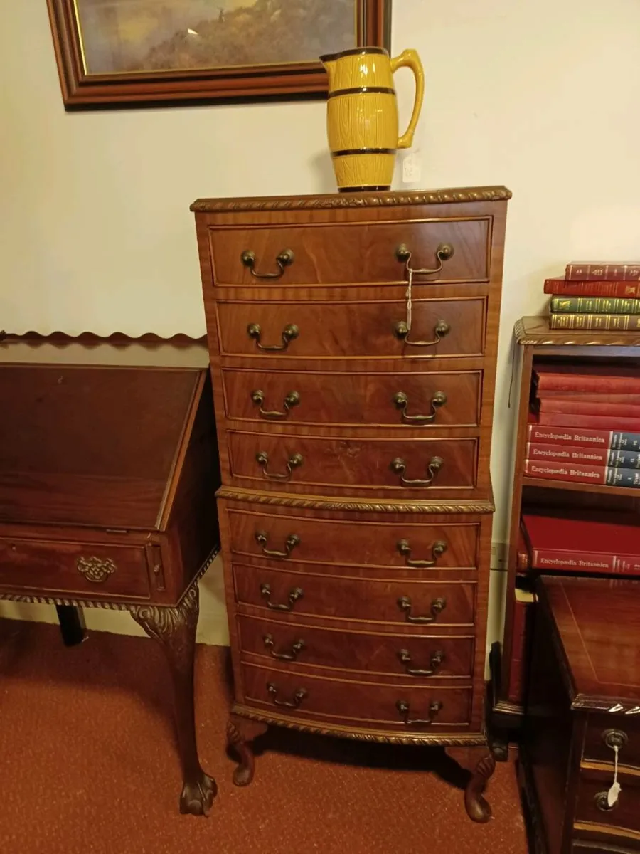 1920  8 drawer tall chest - Image 2