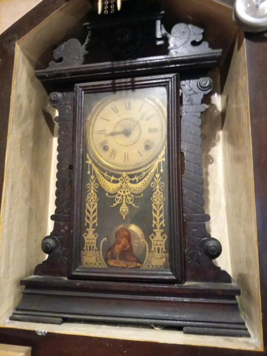 Antique wooden clock