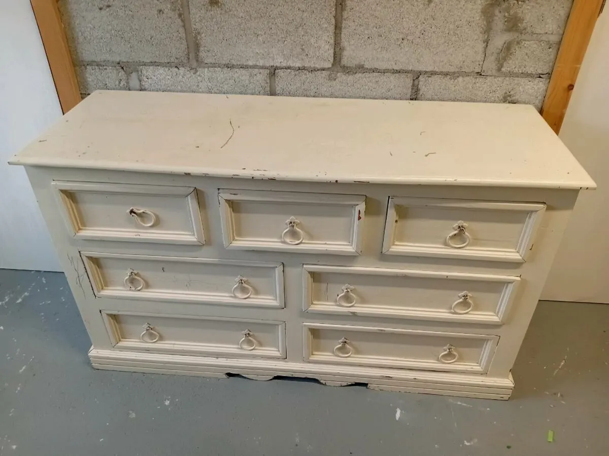 White Cabinet with Drawers