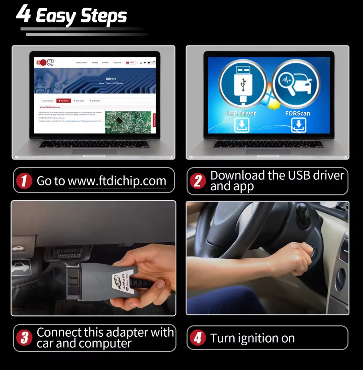 Vgate vLinker FS ELM327 For Ford FORScan Mazda - Image 3