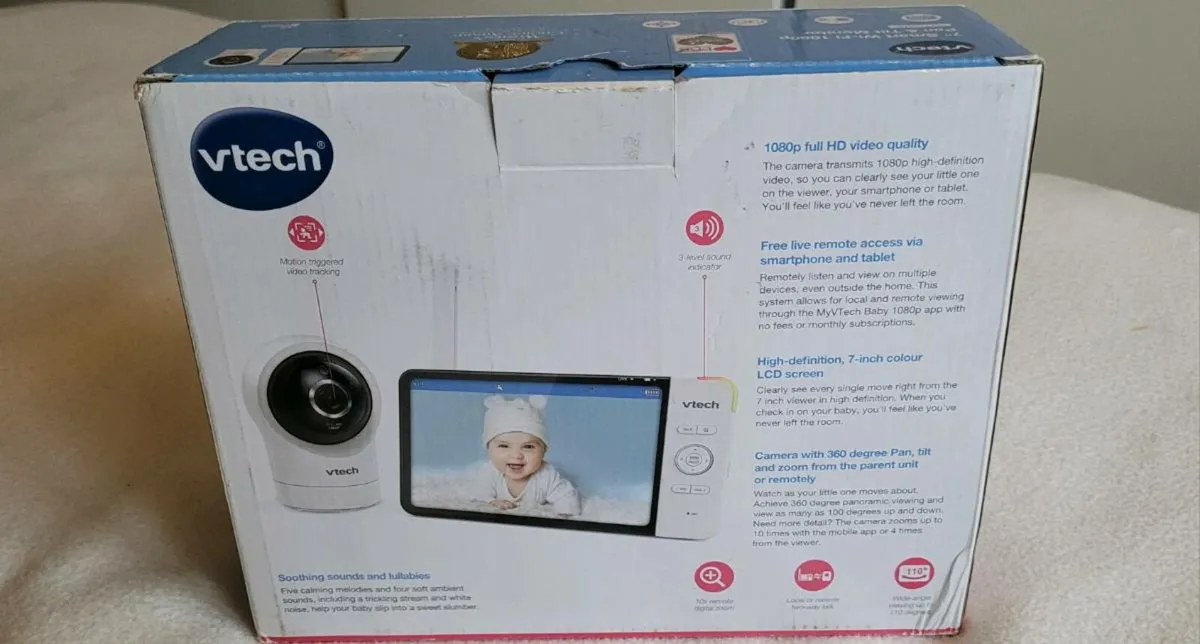 Vtech Baby Monitor 7"Smart Wi-Fi 1080p Pan & Tilt - Image 3