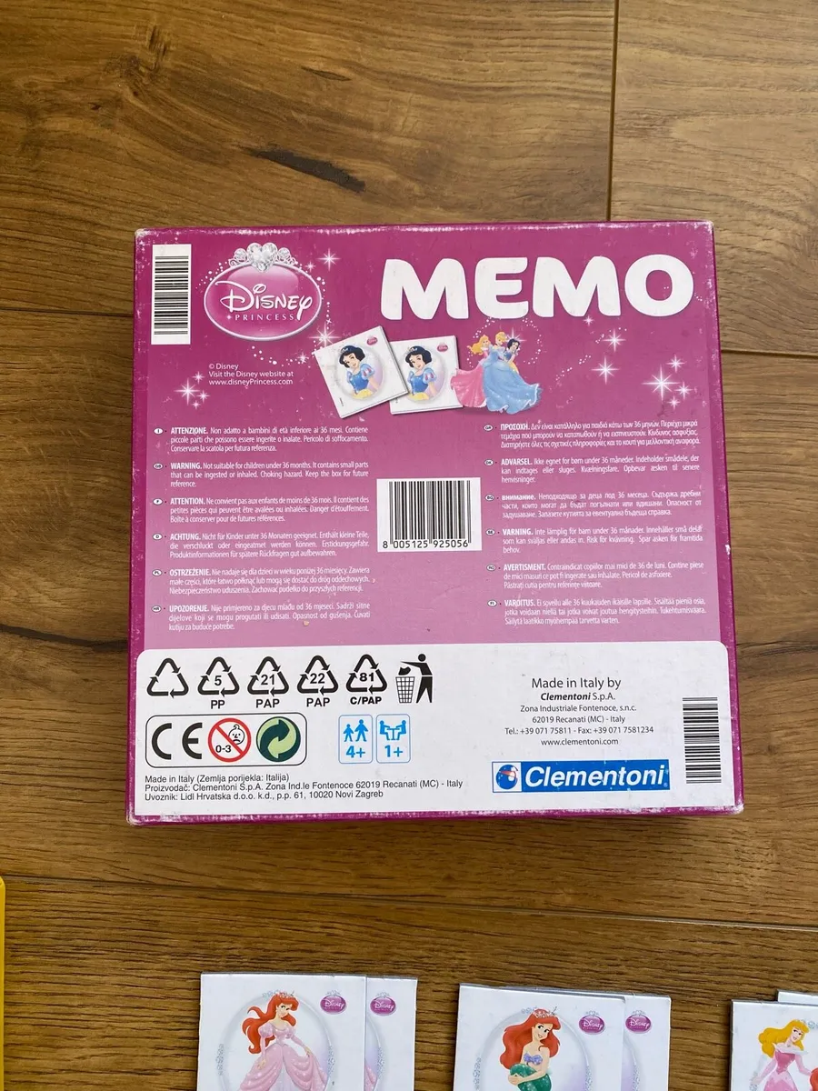 Disney Princess Clementoni Memo Card Game - Image 4