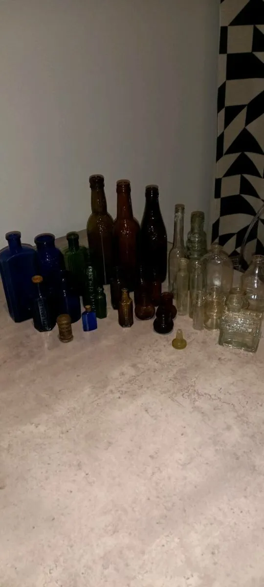 Antique Glass Bottle Collection - Image 1